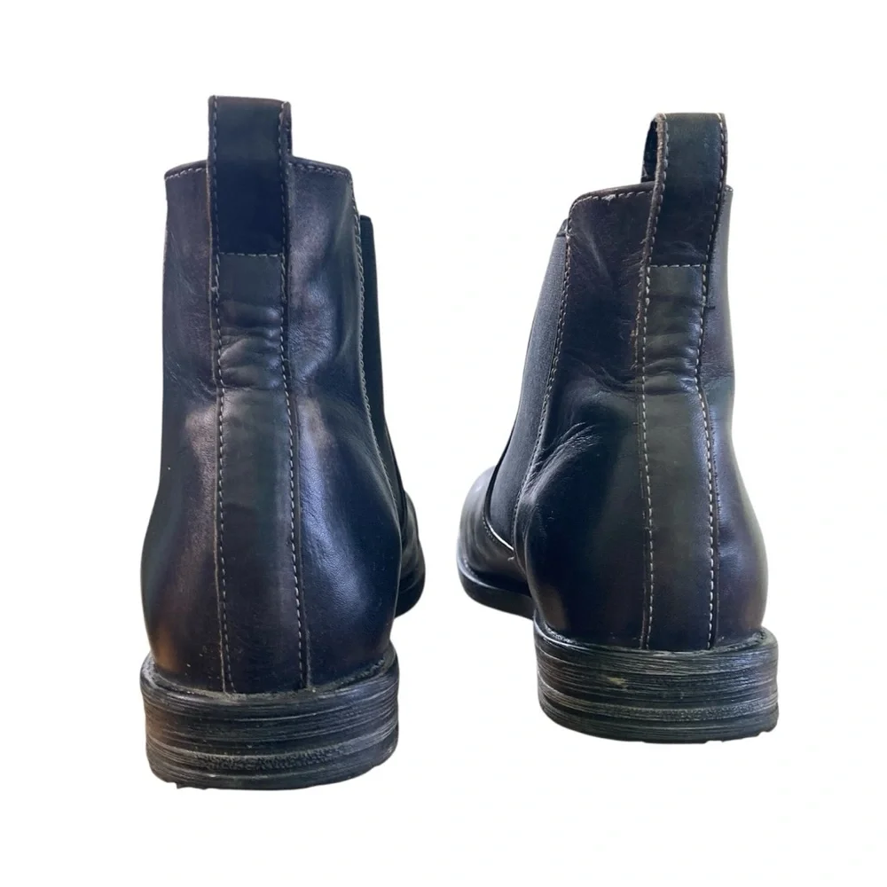 Bed Stu Men's‎ Black Chelsea Boots Pull On Ankle Leather Round Toe (Size 10)
